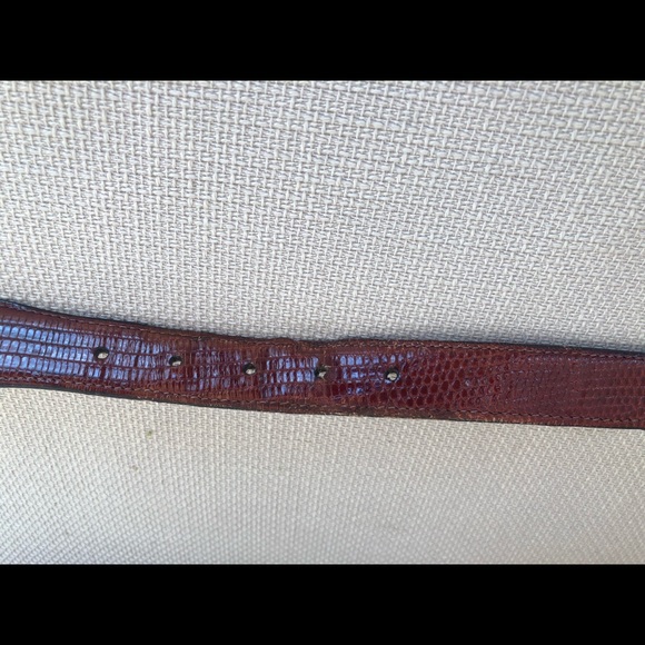 James Reid Santa Fe lizard belt/silver buckle 36